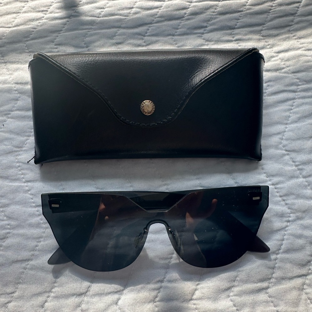 RetroSuperFuture Tuttolente Zizza Rimless Single Bridge Black Shades